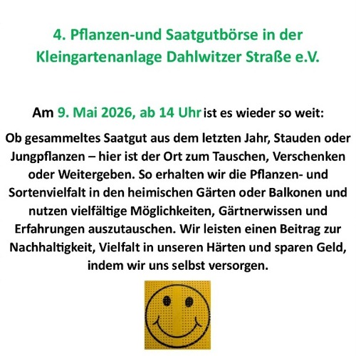 Pflanzen- und Saatgutb&ouml;rse