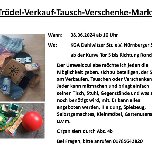 Trödel-Verkauf-Tausch-Verschenke-Markt